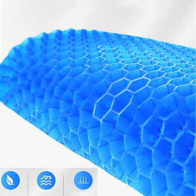 WAIRIT Sciatica Pain Back Pain Cushion Chair Pad with Non-Slip Cover(Double Layer)W13 Back / Lumbar Support(Blue)