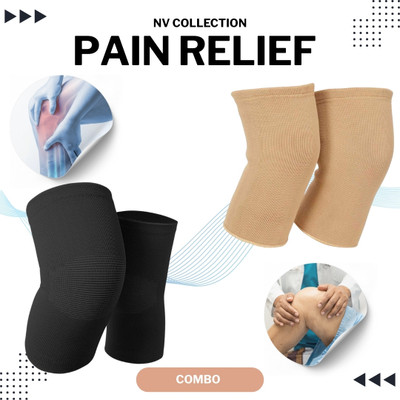 NV COLLECTION Ortho Pain Knee Cap Twin Pack Black&Brown Knee Support