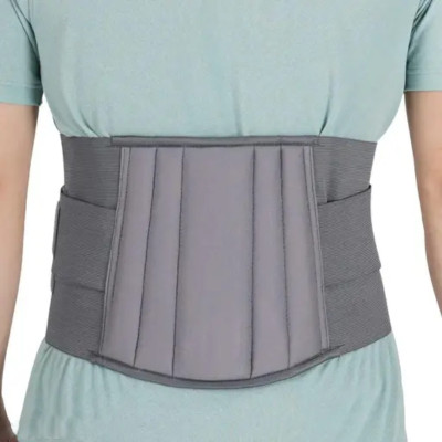 OM SURGICAL STORE Lumbar Sacral Waist Belt for Men/Women Back Pain Relief Back Lumbar Support Back / Lumbar Support(Grey)