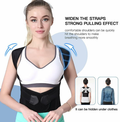 TENACT Posture Corrector Belt Pro for Men & Women Back Support & Back pain Relief Posture Corrector(Black)
