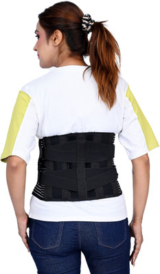 JKM Care Contoured Lumbo Sacral Lumbar Support Waist belt for Back Back / Lumbar Support(Black)