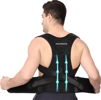 PLETHEON-Posture-corrector-belt-for-men-and-women-for-back-pain-Posture-Corrector-Black