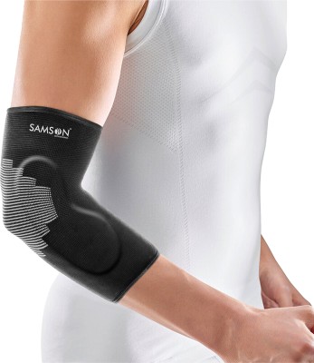 SAMSON Tennis Elbow Brace With Silicone Pad M Elbow Support(Black)