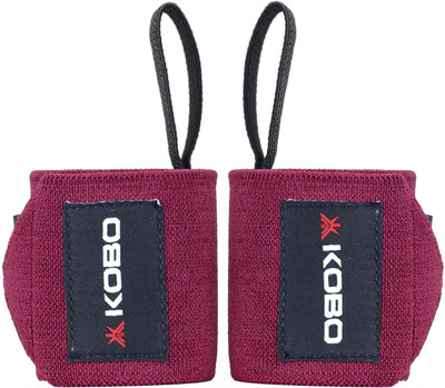 KOBO Stiff Cotton 40 cm Wrist Band Supporter for Gym, Wrap / Straps Hand Grip Workout Wrist Support