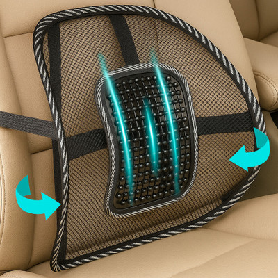 Paul Henry Car Back Support Cushion for Lower Back Pain Back / Lumbar Support(Black)