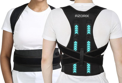 AZORIX Posture Corrector Belt for Men & Women Back Support Pro Fix Posture Corrector(Black)