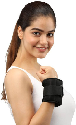 DAKSH Weight Cuffs Black Ankle & Wrist Weight Cuff 2kg Elbow & Ankle Support Wrist Support(Black)