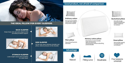 ANUSHKA ENTERPRISE Memory Foam Toons & Characters Sleeping Pillow Pack of 1(White)