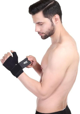 RNV Wrist Band For Men Gym Wrist Supporter For Gym| Elbow Support(Black)