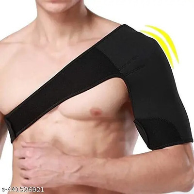 FITLOGAN Shoulder Support Brace With Adjustable Stretch Strap Belt For Men & Women Shoulder Support