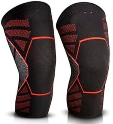 Wishpool 1 Pair Knee Cap Stretchable Cap for Joint Pain Relief for Men & Women Knee Support(Red)