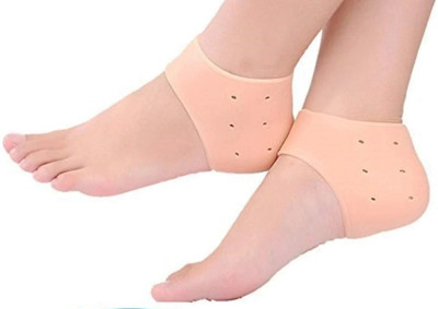 Deeku Art silicone socks Heel Support(Beige)
