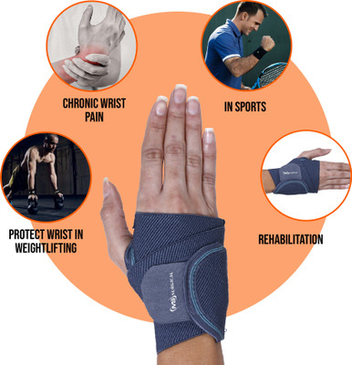 MsOrthtics PU WTB Grey Regular Hand Support(Grey)