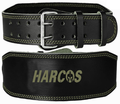 HARCOS Premium Leather Gym Belt for Bodybuilding,Squatting,Lower Back Support Back Pain Back / Lumbar Support