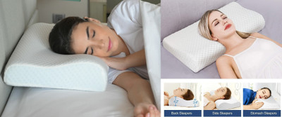 RUSHABH ENTERPRISE Memory Foam Birds Sleeping Pillow Pack of 1(White)