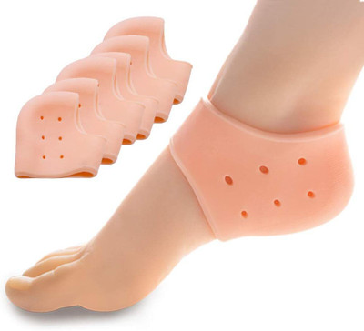 CHETANA PAWAR Thick Heel Support for Plantar Fasciitis, Silicone Heel Protector Pads Heel Support(Beige)