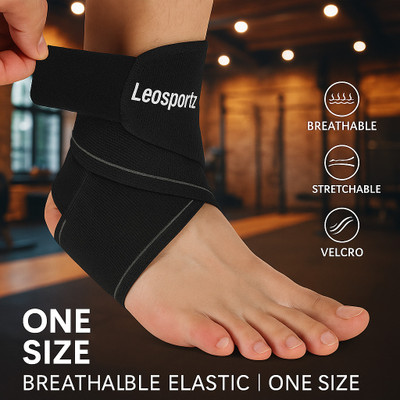 Leosportz Free Size Adjustable Ankle Brace for Injury and Pain Support_2 Ankle Support