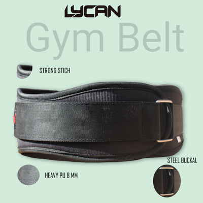 LYCAN Weight Lifting Belt Back Support Back / Lumbar Support(Black)