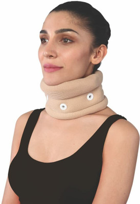 TDM FITNESS Soft Cervical Collar Neck belt Brace Neck Support Relieves Pain in Spine Neck Support(Beige)