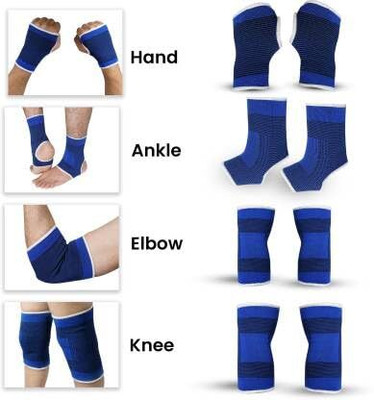 Shopeleven Ankle,Elbow,Palm,Knee Support for Surgical and Sports Like Hockey,Bike Knee Support(Blue)
