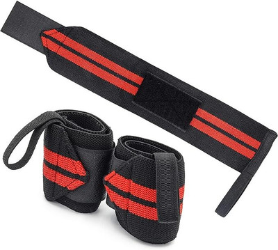 Wishpool Wrist Support with Thumb Loop Strap Wrist Band for WeightLifting Gym & Workout Wrist Support