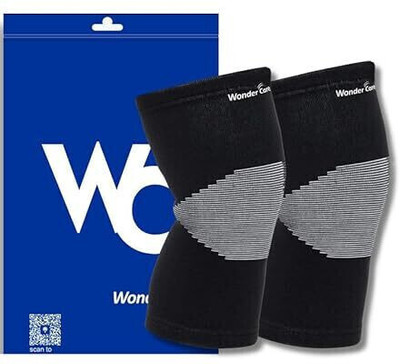 Wonder Care Hinge Knee Support Brace Compression Sleeves for Sports Knee Support(Black)