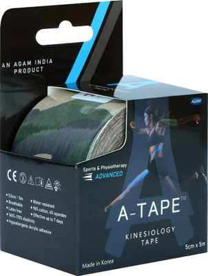 Agam A-Tape Waterproof Kinesiology Breathable Tape For Athletic Sports Tape 5m X 5cm Army Kinesiology Tape(Multicolor)