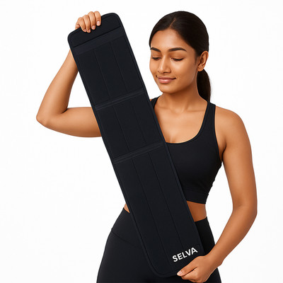 SELVA Post Delivery Back Belly Support Abdominal Belt(Black)