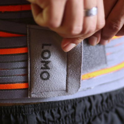 LOMO Lumbo Sacral Belt - Premium Support, Pain Relief, Adjustable & Comfortable Fit Back / Lumbar Support(Orange, Grey)