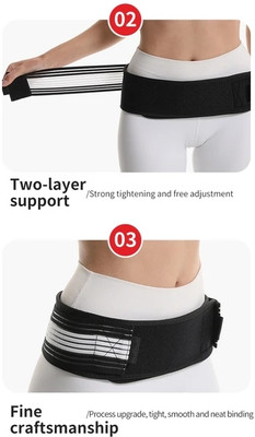 LOOKFIT Sacroiliac SI Joint Hip Belt - Lower Back Support Brace for Men and Women Back / Lumbar Support(Multicolor)