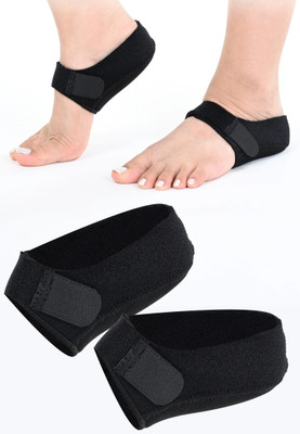 HOSPIKART Gel Heel Cup Sleeve for Plantar Fasciitis & Heel Pain Relief (Universal- 1 Pack) Heel Support(Black)