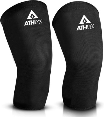 ATHLYX Knee Compression Sleeve For Women, Men|Knee Braces Knee Support(Black)
