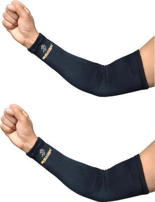 SHEADER Cotton Arm Sleeve For Men & Women(Free, Black)