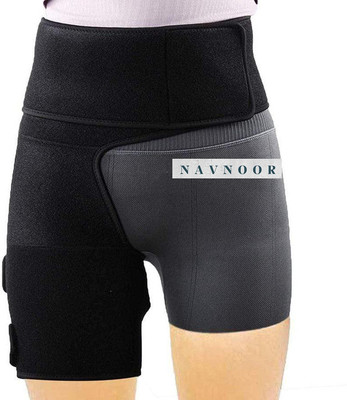 NAVNOOR Thigh Support Brace for Groin, Hip Compression Brace Supporter(Black)