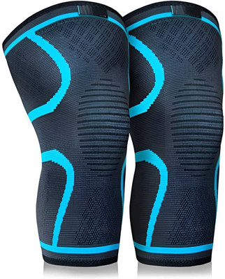 Aatrangi 3D Knee Compression Sleeve for Men and Women Knee Support Brace for Running Knee Support(Blue)