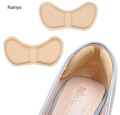 ND BROTHERS New fabric shoe back heel insoles protector liner(Beige) -2 Pcs Insole