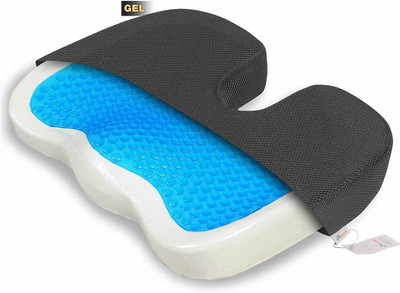 CLOUDTAILDREAM Memory Foam Coccyx Seat Cushion for Tailbone Pain Relief for Office/Home Chair Back / Lumbar Support(Black)