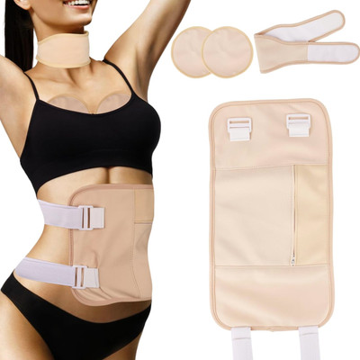 HANNEA Castor Oil Pack Wrap Set for Breast, Waist and Neck, Preventing Oil Leaks Wrist Support(Multicolor)