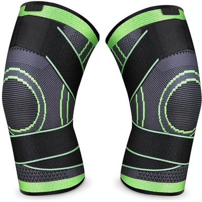 NENCY FASHION Compression for Pain Relief, Arthritis & Injury Recovery Adjustable Compression Knee Support(Black)