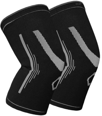 GOCART High Quality Knee Compression Sleeves,Soft Knee Pads Knee Support(Black, Grey)