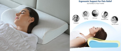 RUSHABH ENTERPRISE Memory Foam Toons & Characters Sleeping Pillow Pack of 1(White)