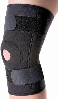 K SQUARIANS Knee Support Joint Protection Gym Wrap Open Patella Hinge Knee Support Neoprene Knee Support(Black)
