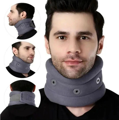 SELVA Soft Cervical Collar Adjustable Neck brace Relieves Pain & Pressure Neck Support(Grey)