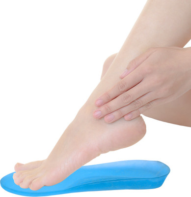 BOS MEDICARE Silicone Arch Insole S Size For Pain Relief,Anti Crack Heel & All Day Comfort Insole(Blue)