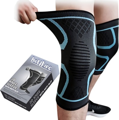 BoldFire 2 Pack Brace, Compression Sleeve Unisex, Running,Gym, Hiking Knee Support(Multicolor)