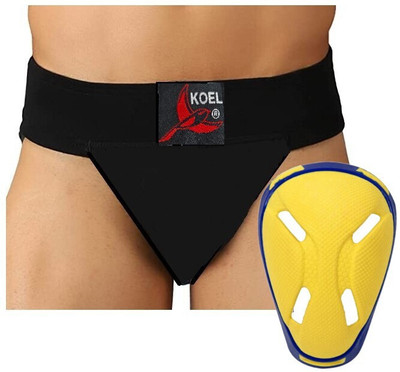 Koel Combo of Cotton Supporter for Cricket, Gym, Boxing, Judo & Abdominal-Guard Supporter(Black, Yellow)