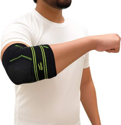 TYNOR Elbow Support Air Pro, Black & Green, XL, 1 Unit Elbow Support(Gold)