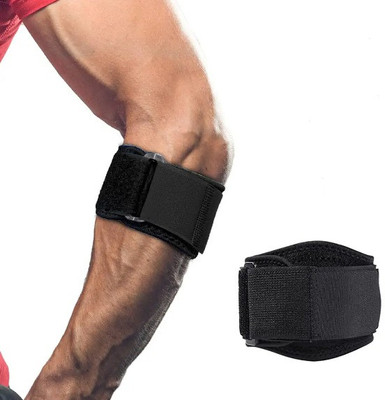 DreamPalace 1Pc Tennis Support band for pain relief in Bursitis, Tendonitis Support Strap Elbow Support(Black)