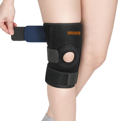 Nivave Knee Support Adjustable Stretchable Brace Knee Support(Black)