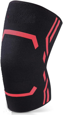 keycraze 1 Pack Brace, Compression Sleeve Unisex, Running,Gym, Hiking Knee Support(Black, Green)